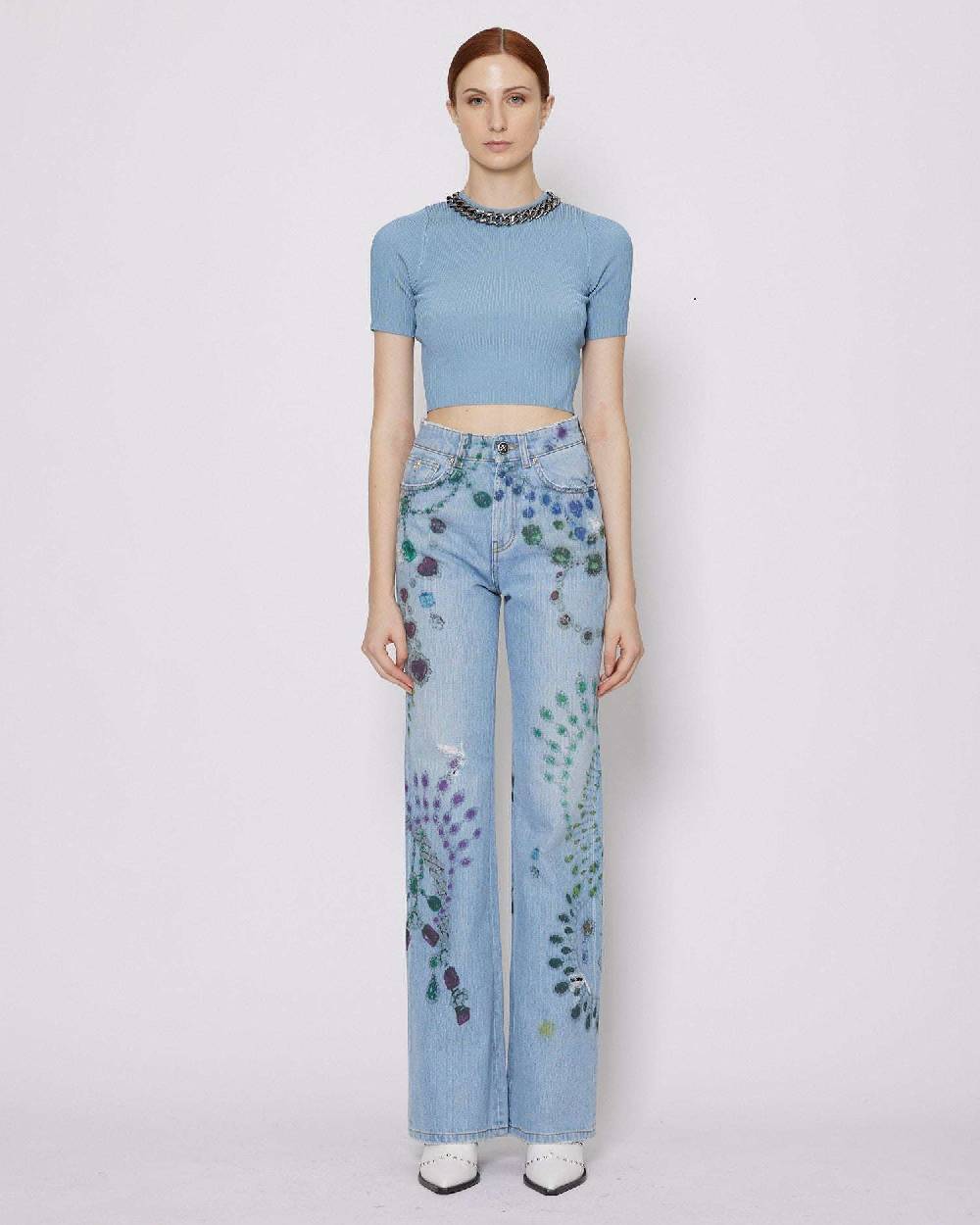 John Richmond Jeans a vita media con pattern Super sconto