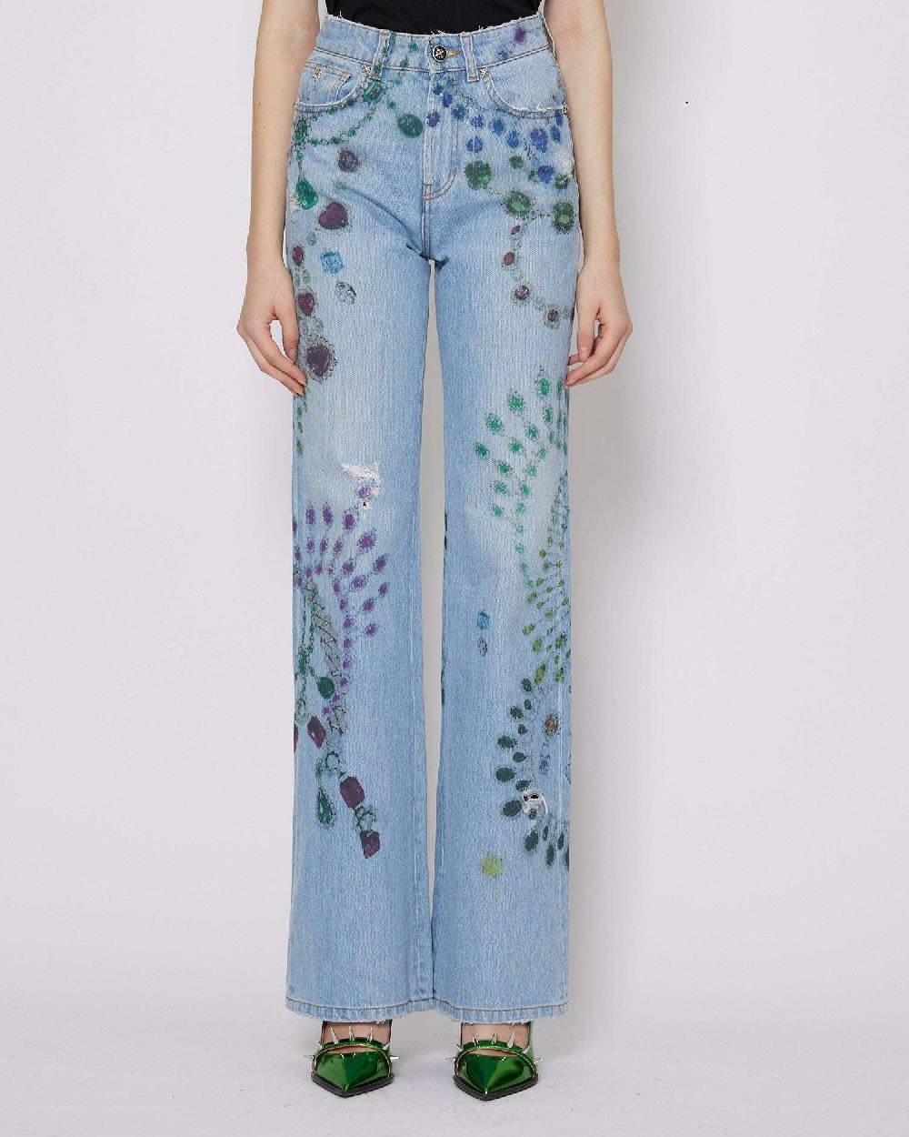 John Richmond Jeans a vita media con pattern Super sconto