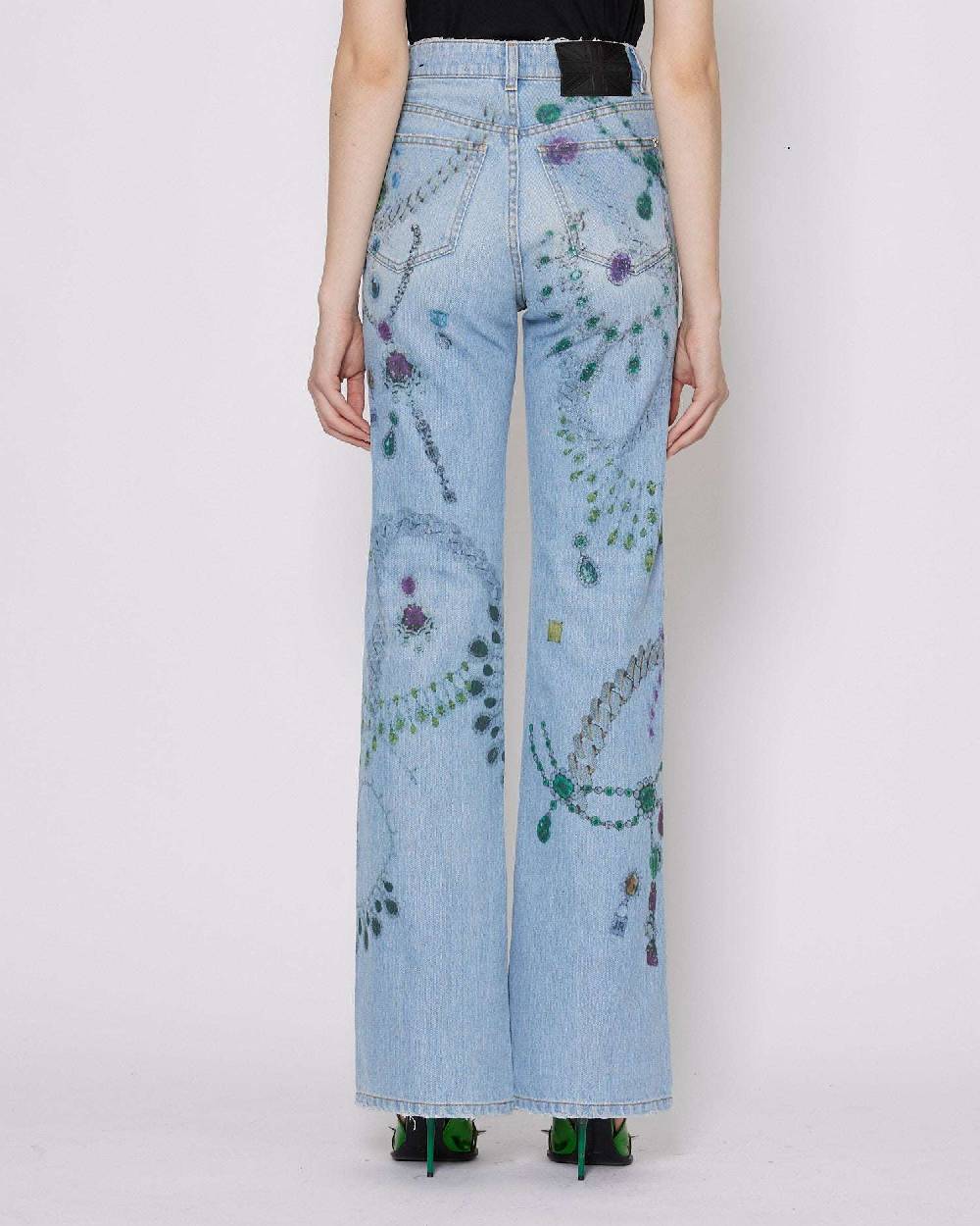 John Richmond Jeans a vita media con pattern Super sconto