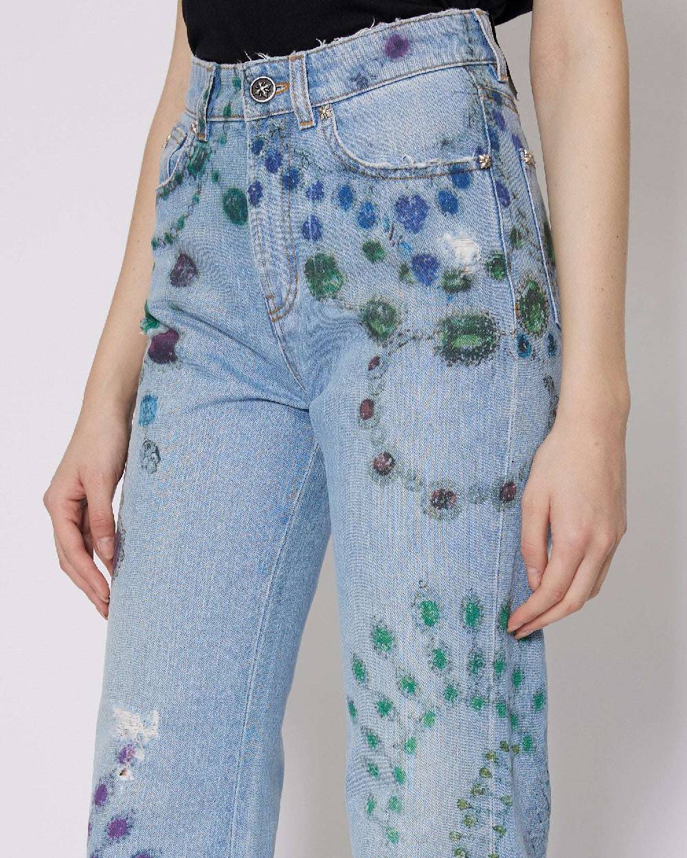 John Richmond Jeans a vita media con pattern Super sconto