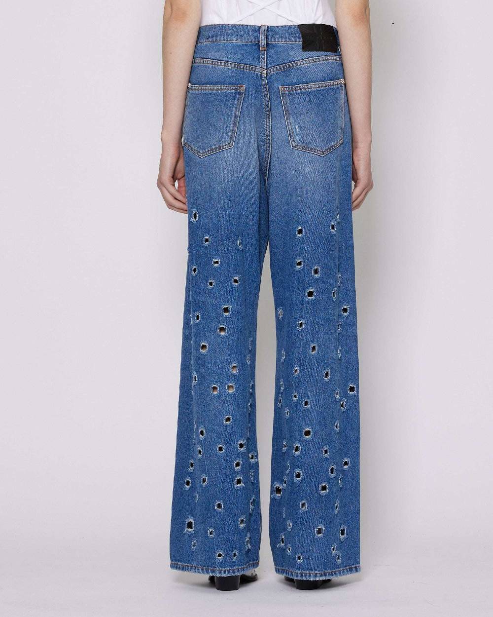 John Richmond Jeans a vita media con strappi Enormi sconti