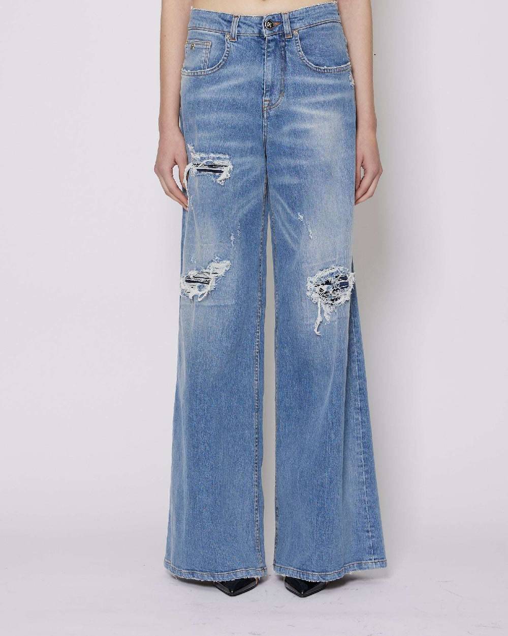 John Richmond Jeans a vita media con strappi Trasporto libero internazionale