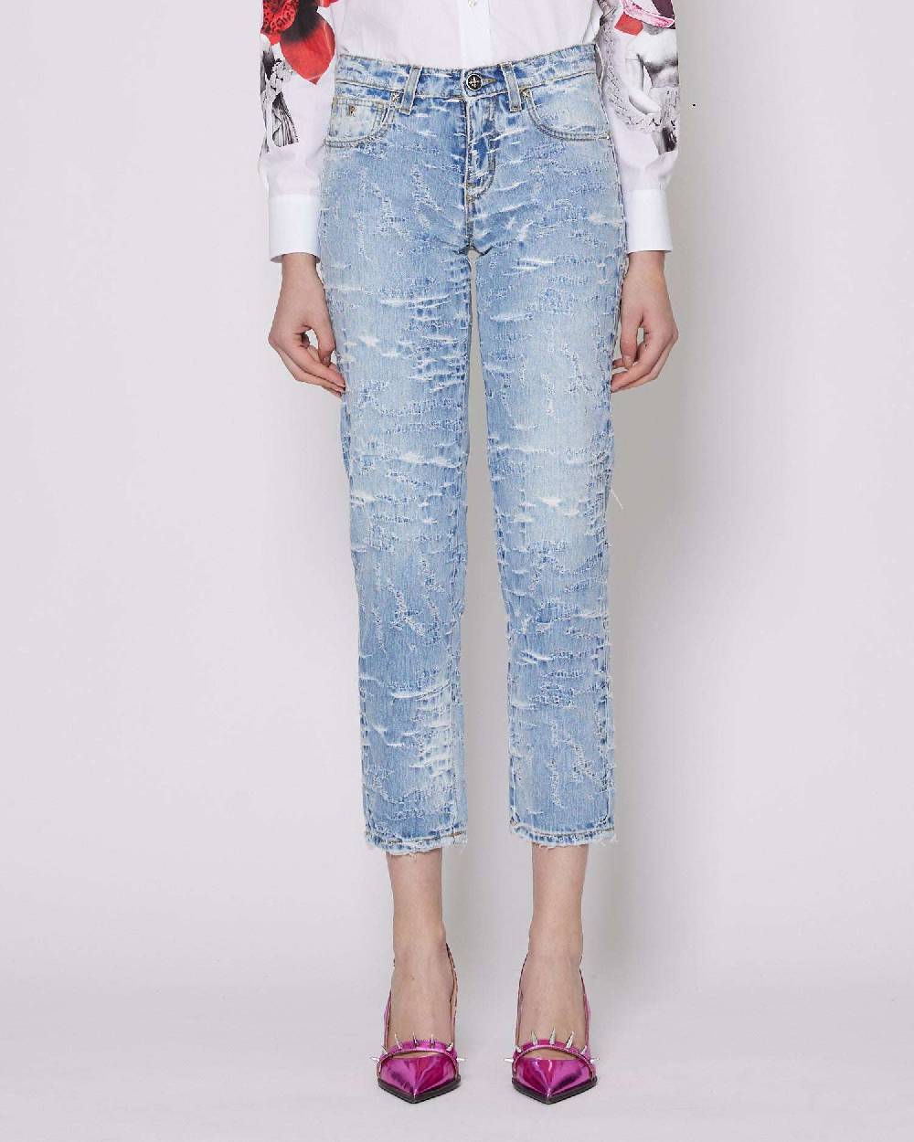 John Richmond ﻿Jeans regular con strappi Duty-free