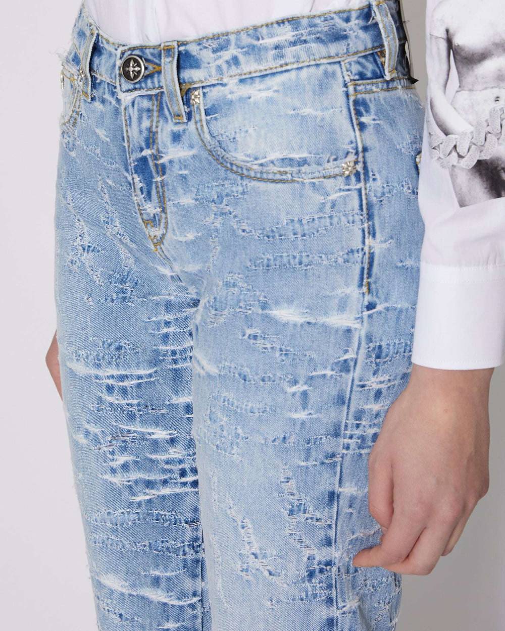 John Richmond ﻿Jeans regular con strappi Duty-free