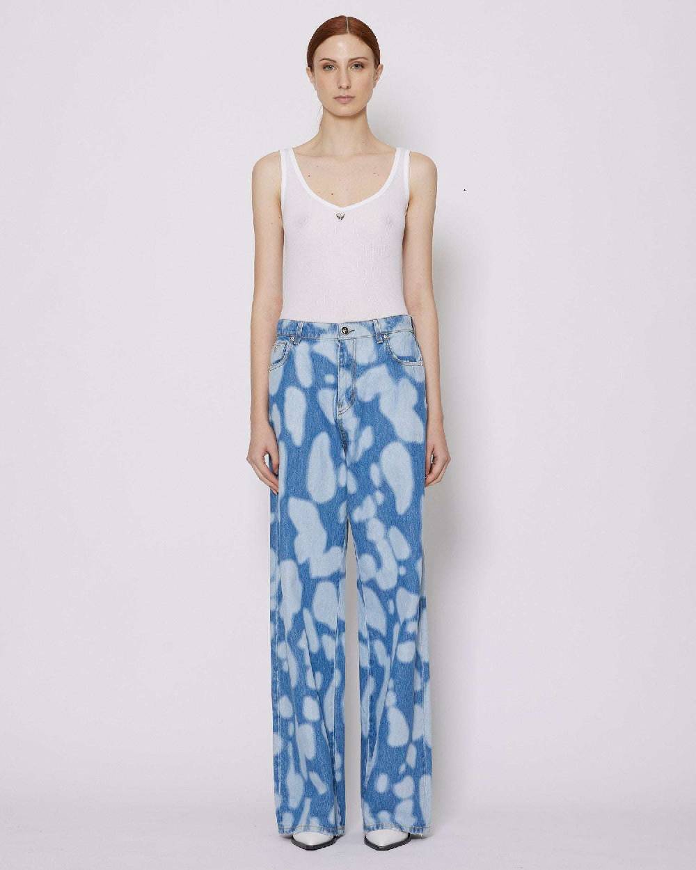 John Richmond Jeans gamba larga con pattern 50% di sconto per tempo limitato