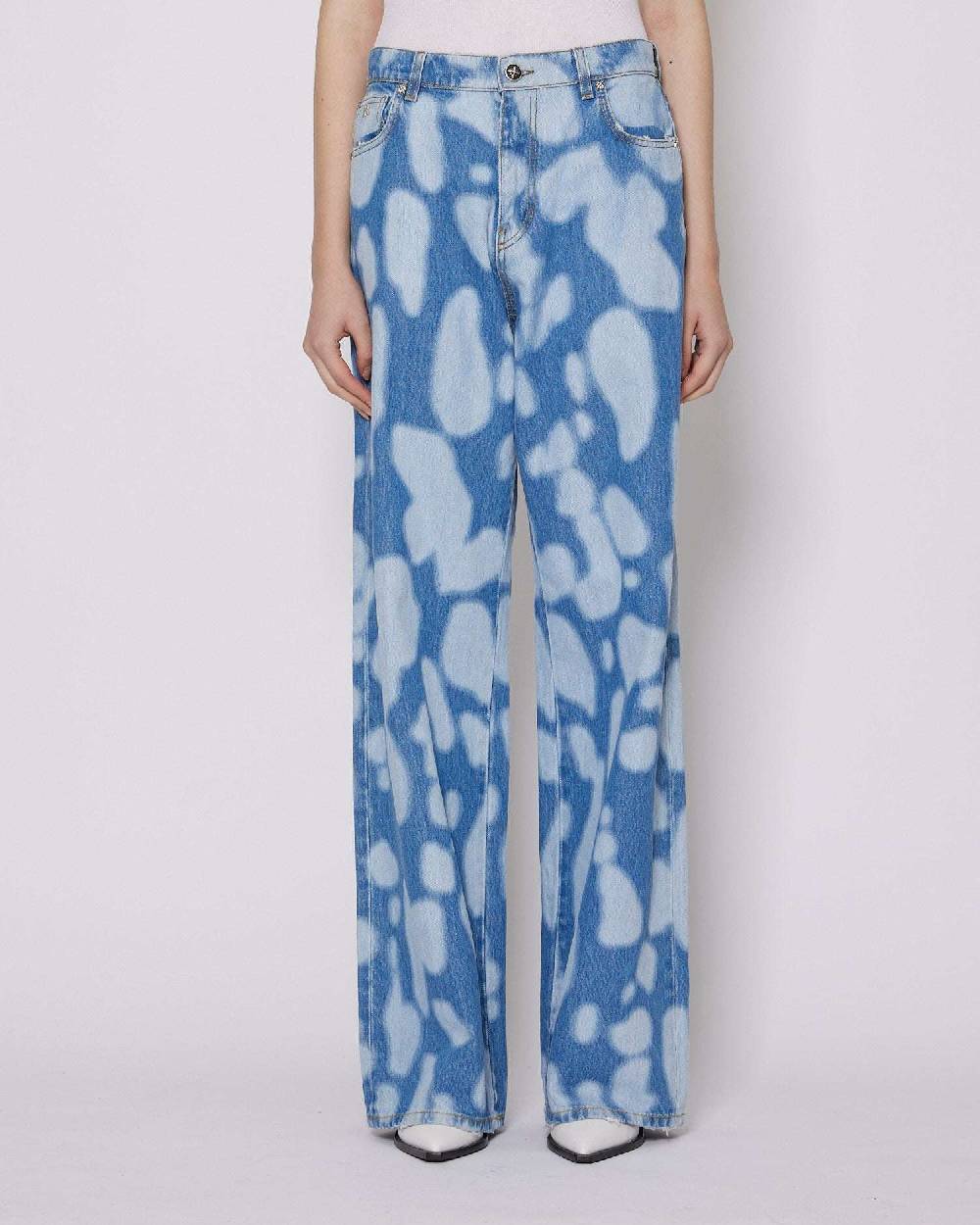 John Richmond Jeans gamba larga con pattern 50% di sconto per tempo limitato