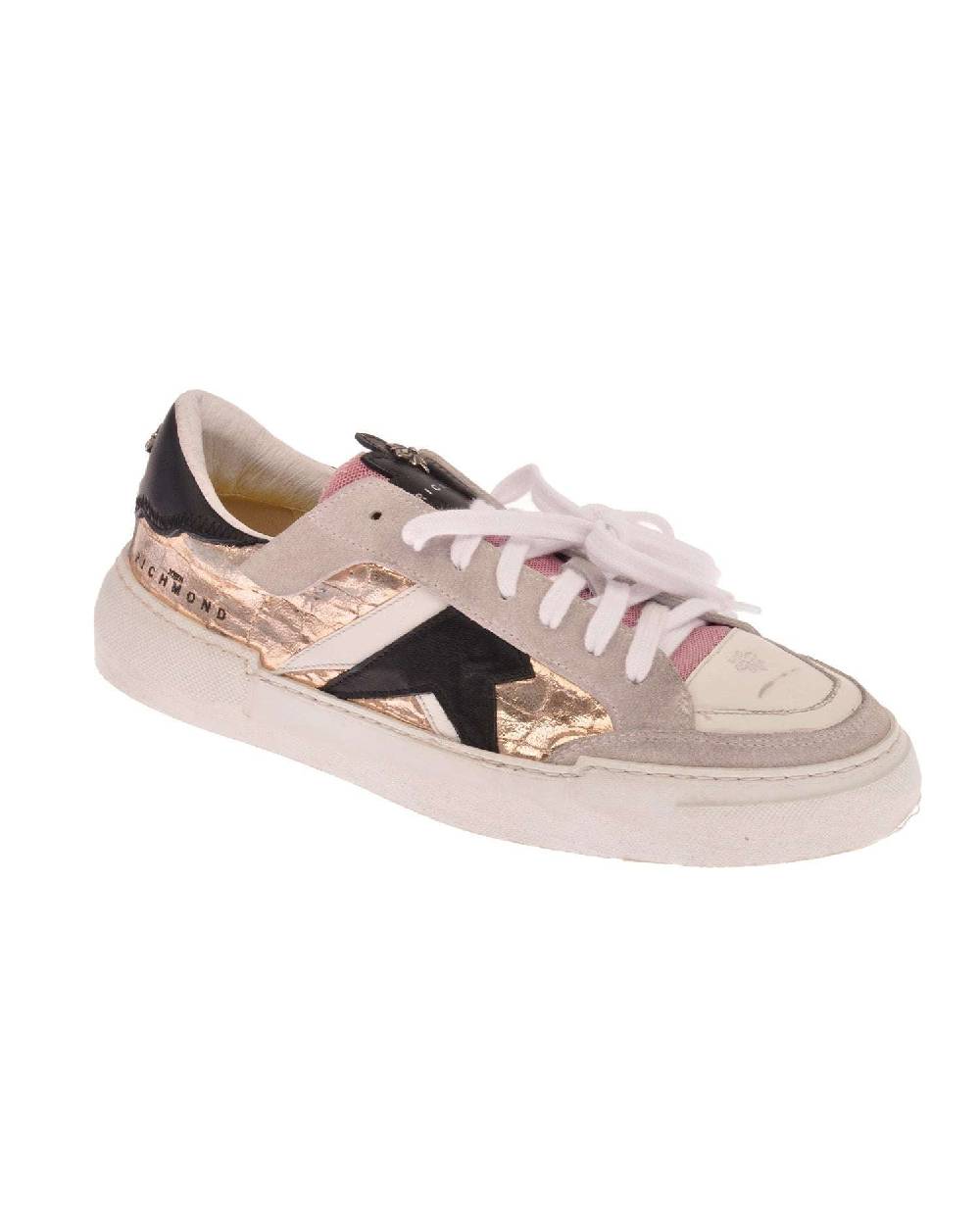 John Richmond Sneakers tricolor con stampa laterale Nuovo