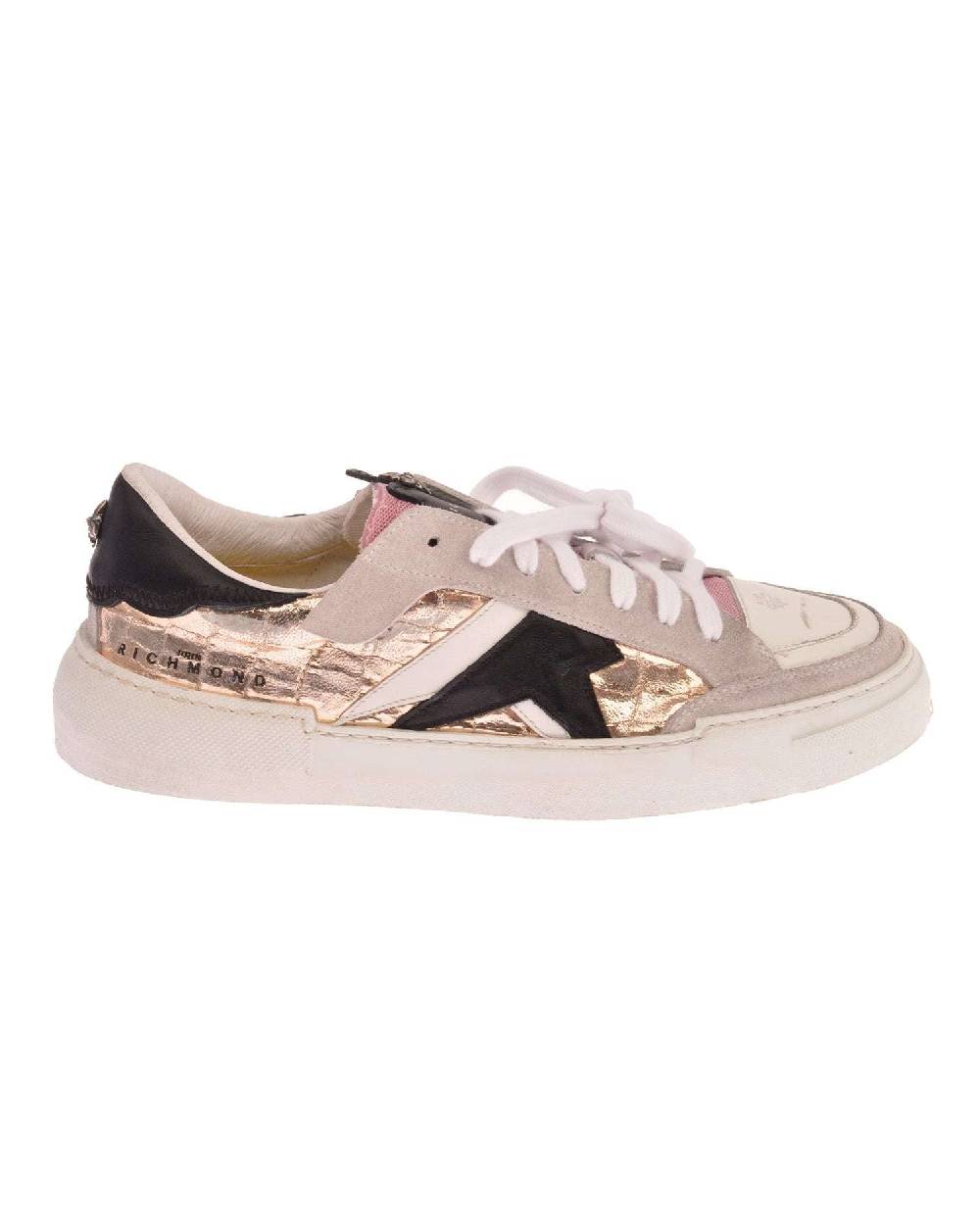 John Richmond Sneakers tricolor con stampa laterale Nuovo