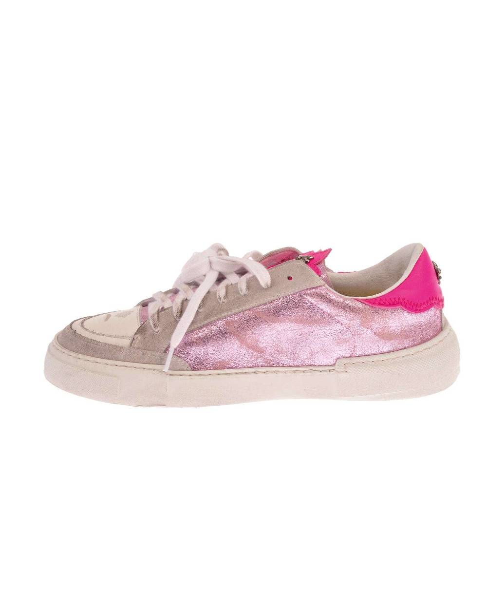 John Richmond Sneakers tricolor con stampa laterale Vendita