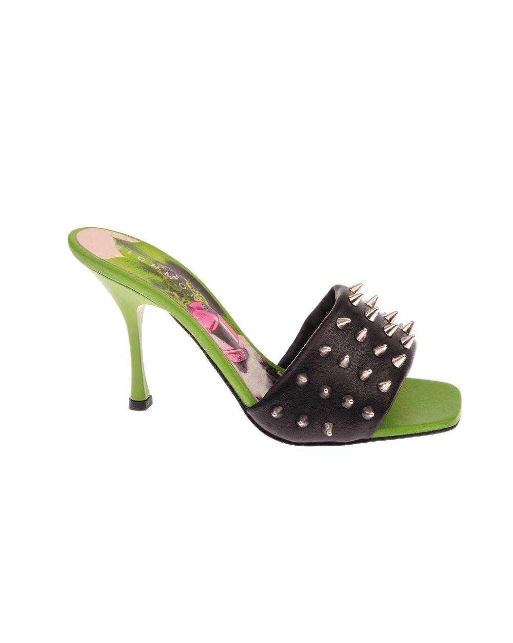 John Richmond Sandalo bicolor con fascia borchiata Promozione