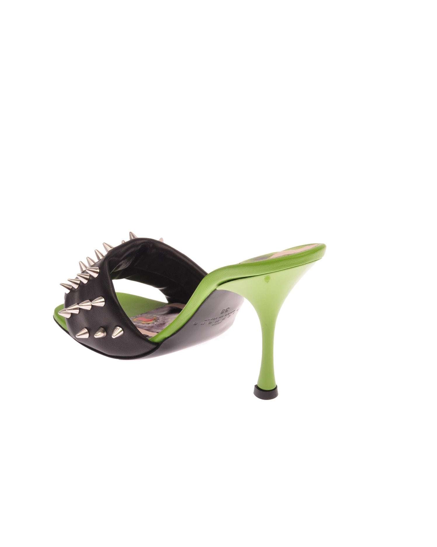 John Richmond Sandalo bicolor con fascia borchiata Promozione