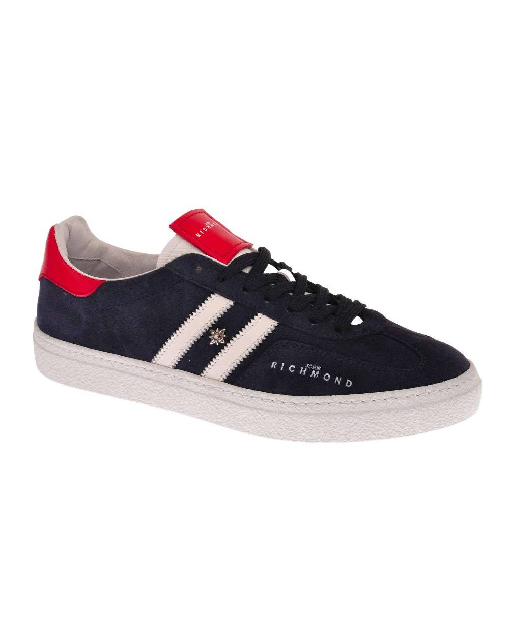 John Richmond Sneakers in pelle con logo e bande laterali Consegna Veloce
