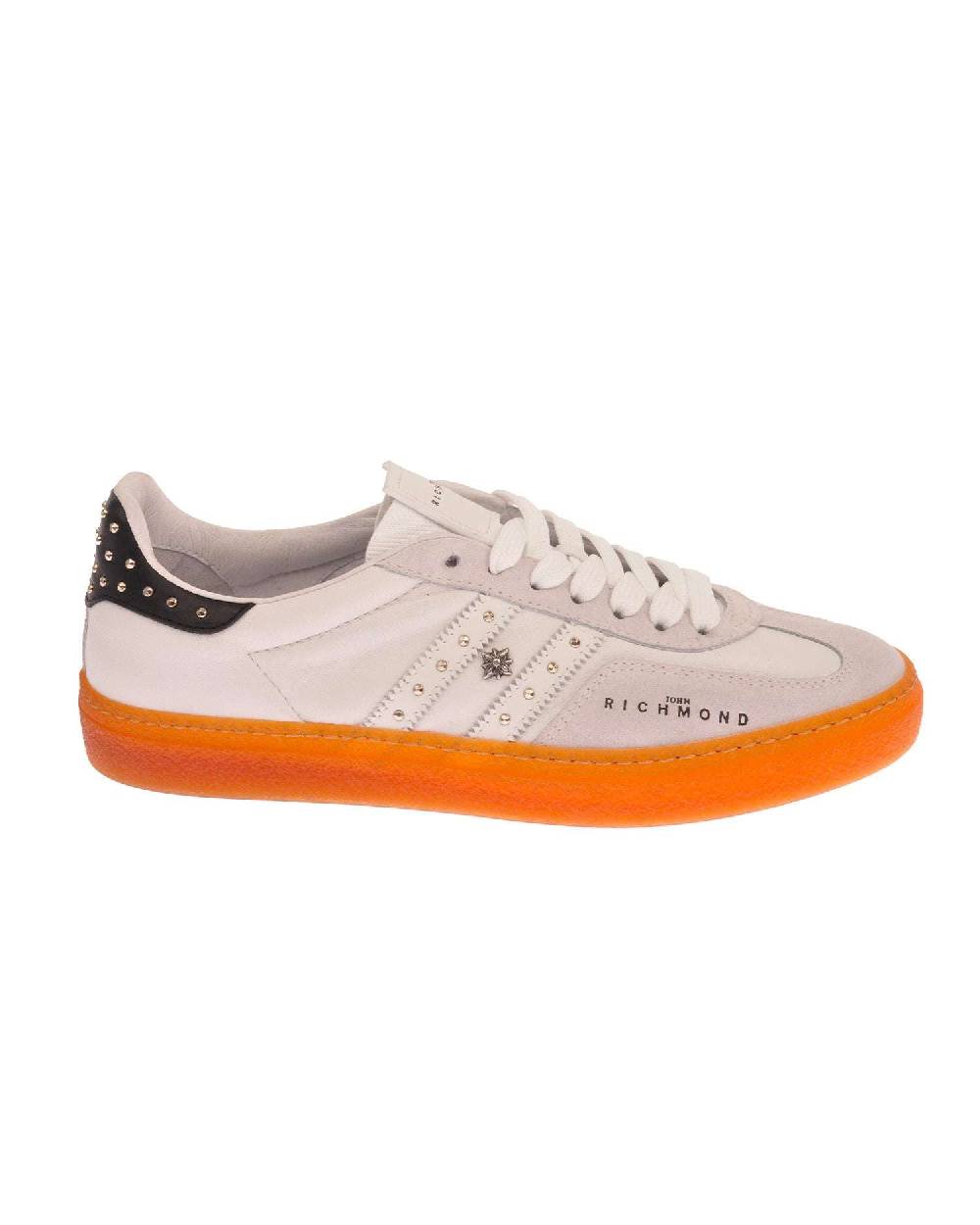 John Richmond - RICHENKA Sneakers in pelle con bande laterali e borchiette Promozione Limitata