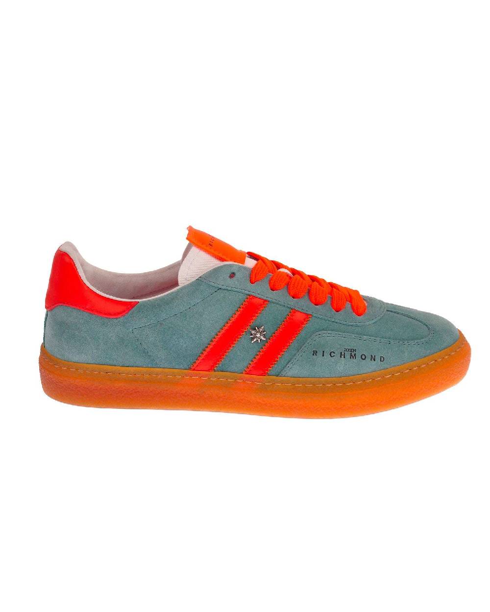 John Richmond Sneakers in pelle con logo e bande laterali Shopping Online