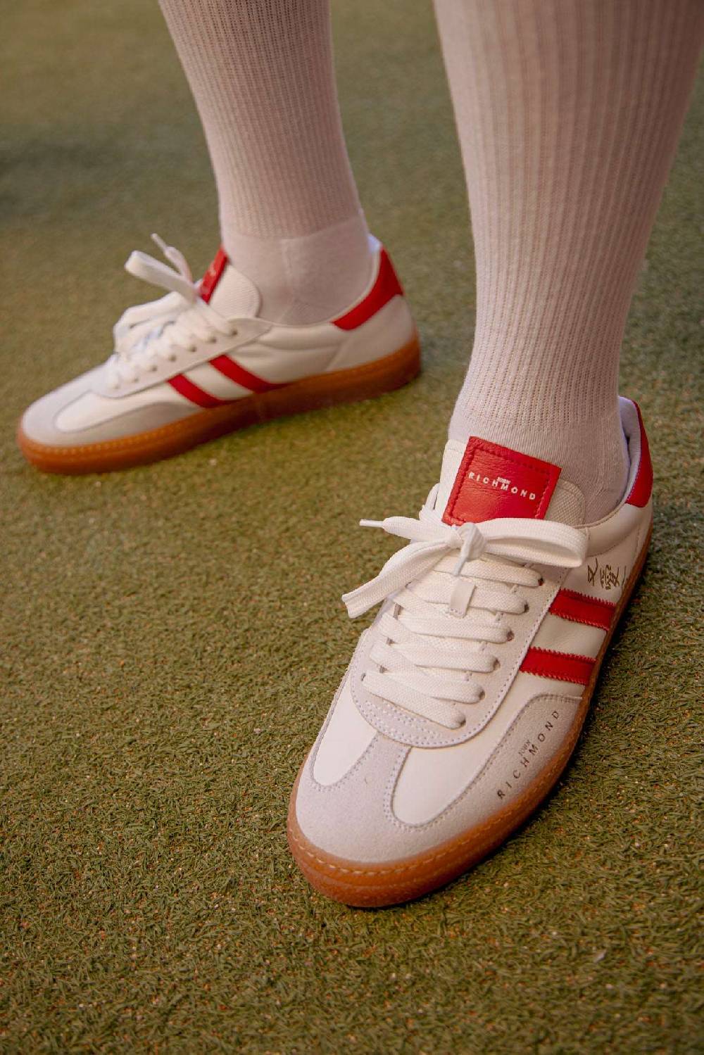 John Richmond - RICHENKA Sneakers in pelle con logo e bande laterali Prezzo Ridotto