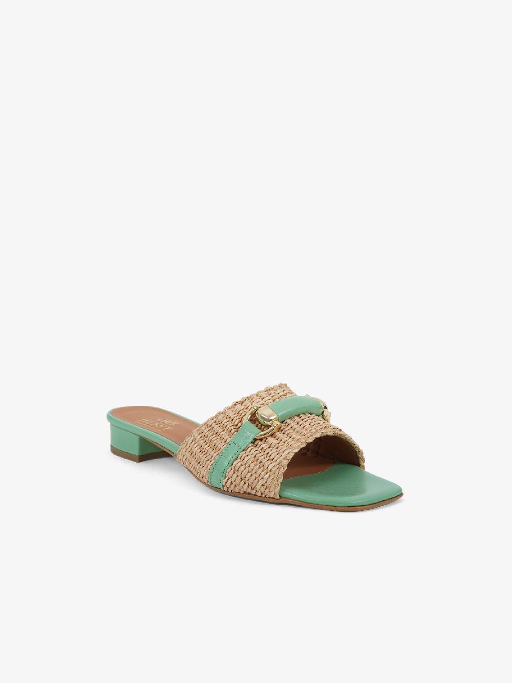 HESSY Sandali con tacco TACCO 10 720 donna rafia verde Outlet