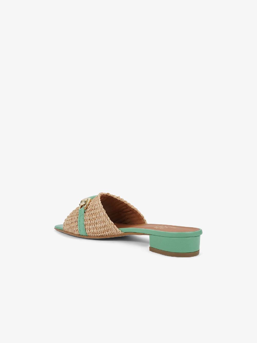 HESSY Sandali con tacco TACCO 10 720 donna rafia verde Outlet