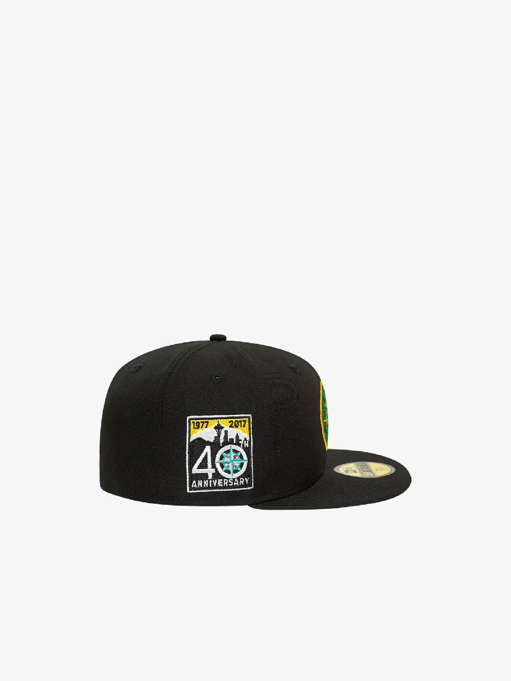 NEW ERA Cappello 59FIFTY Seattle Mariners MLB Cooperstown Alternative 60503344 uomo cotone nero Moda