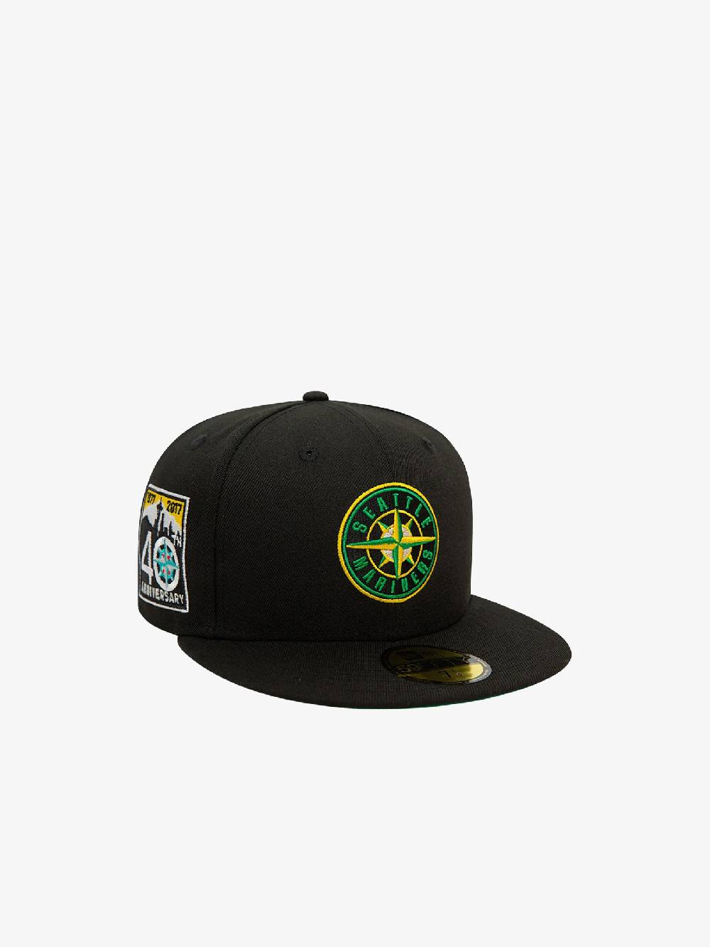 NEW ERA Cappello 59FIFTY Seattle Mariners MLB Cooperstown Alternative 60503344 uomo cotone nero Moda
