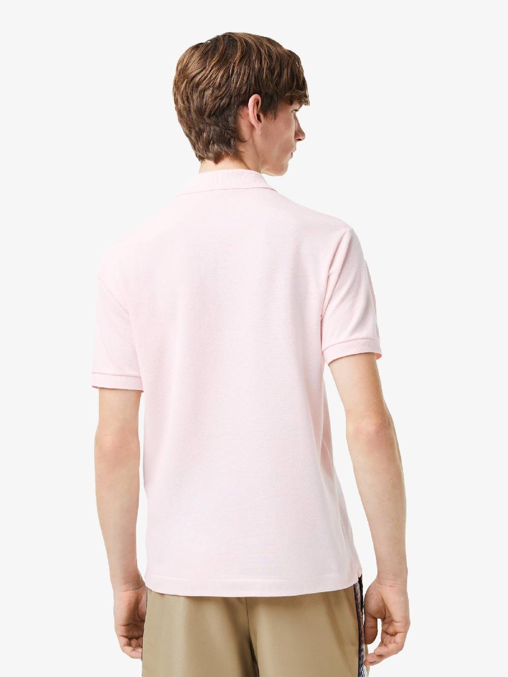 LACOSTE Polo regolare uomo in cotone rosa Online