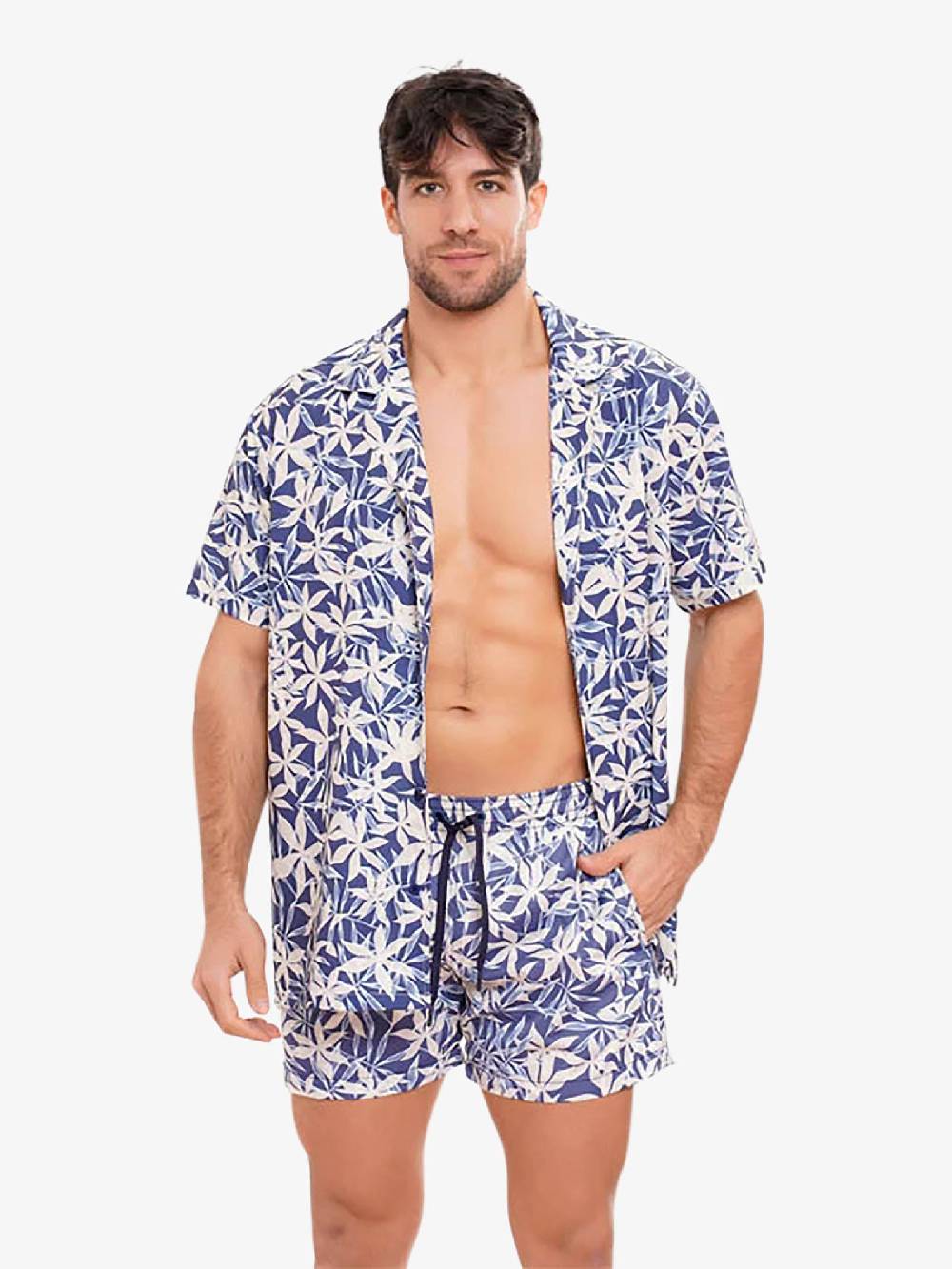MOVE BEACHWEAR Camicia Bowling con stampa PRINT 24 uomo multicolor Negozio