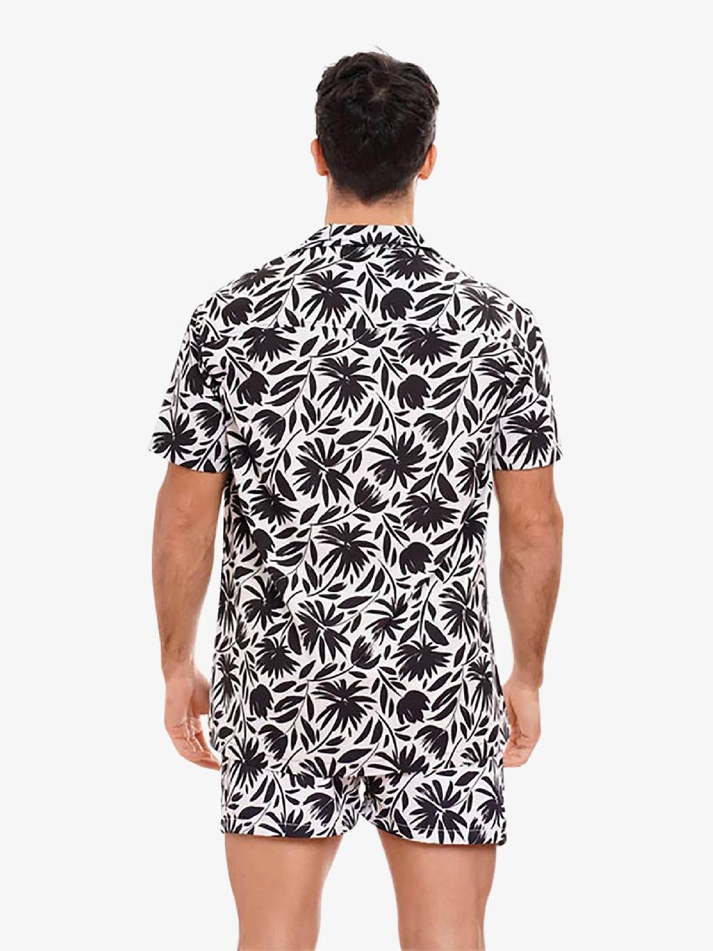 MOVE BEACHWEAR Camicia Bowling con stampa CAMICIA PRINT 24 uomo nero In Saldo