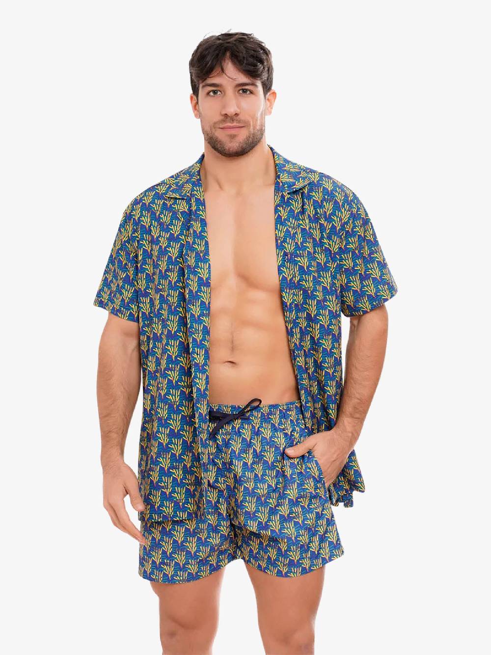 MOVE BEACHWEAR Camicia Bowling con stampa CAMICIA PRINT 24 uomo multicolor Nuova