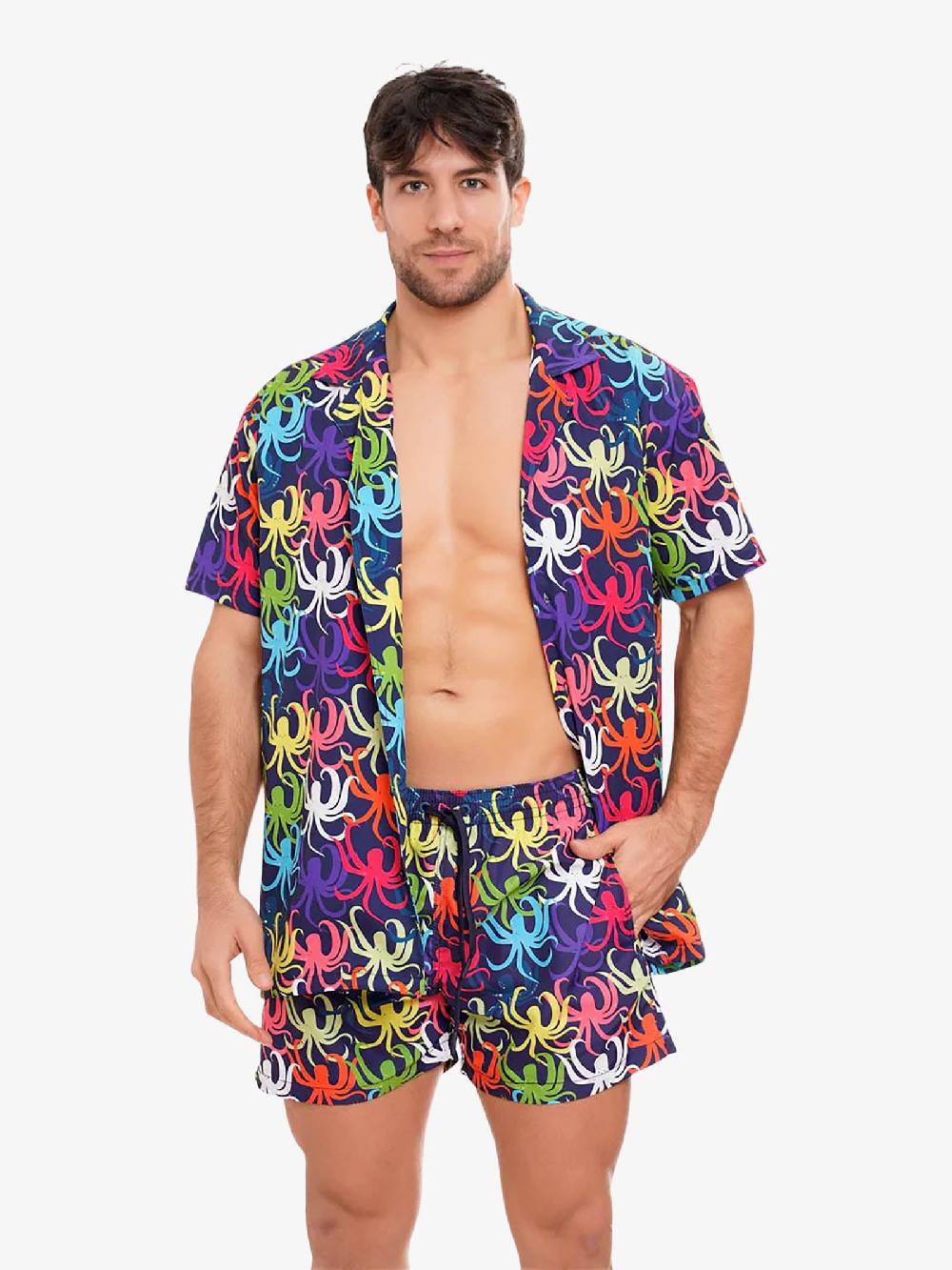 MOVE BEACHWEAR Camicia Bowling con stampa CAMICIA PRINT 24 uomo multicolor Moda