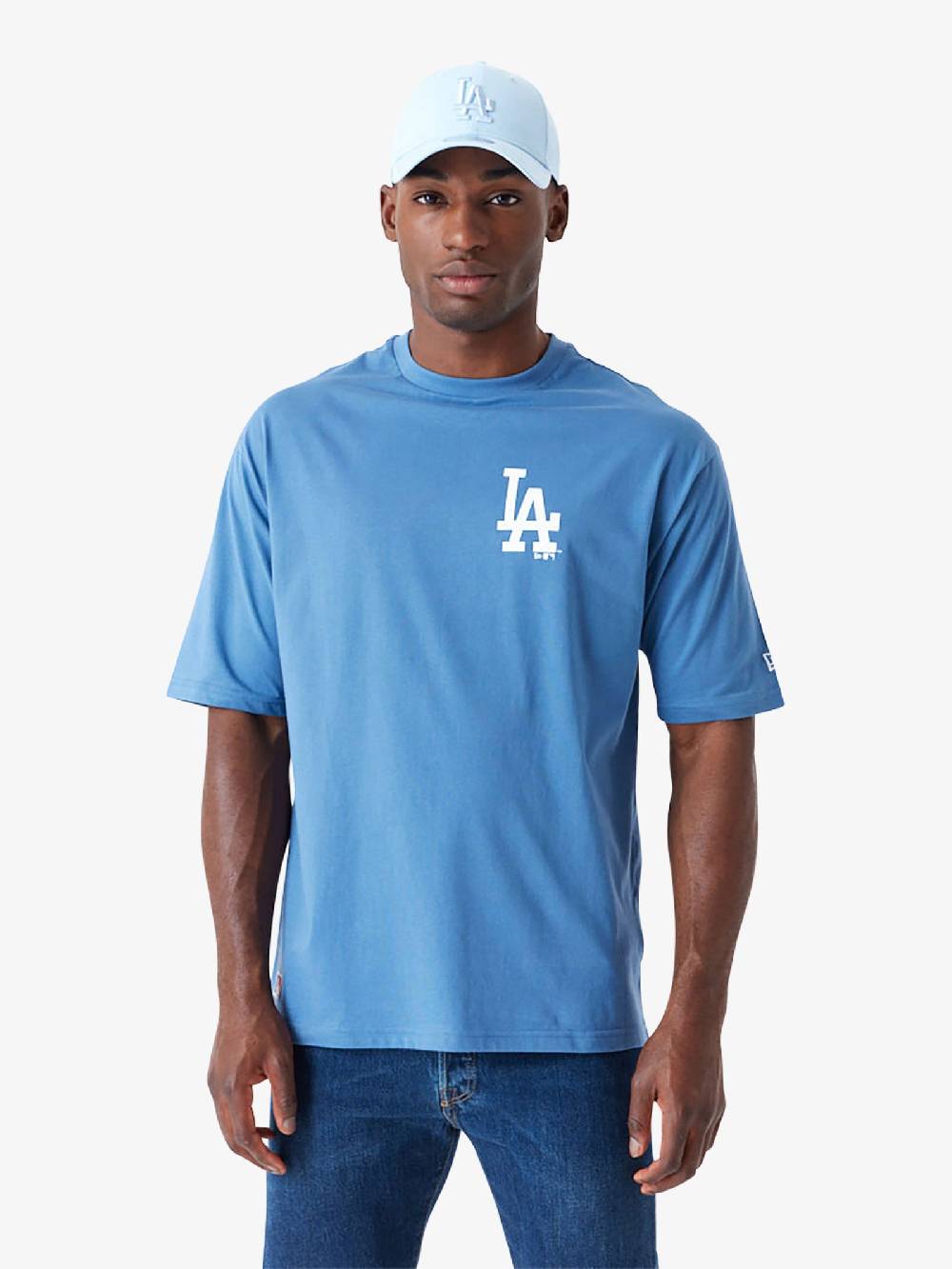 NEW ERA T-shirt Oversize LA Dodgers MLB World Series 60502659 uomo cotone azzurro 2025