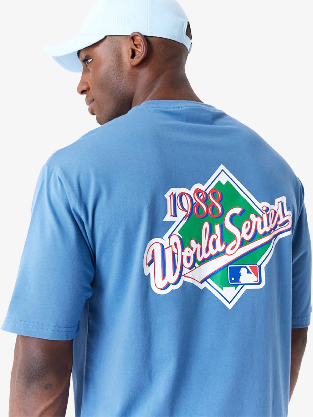 NEW ERA T-shirt Oversize LA Dodgers MLB World Series 60502659 uomo cotone azzurro 2025
