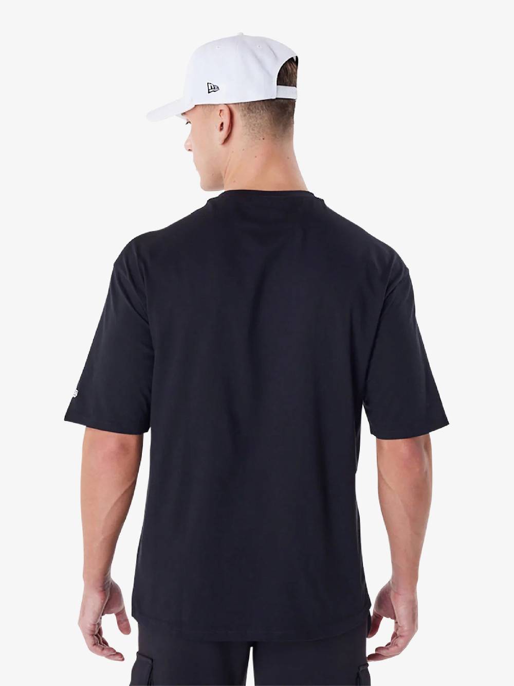 NEW ERA T-shirt Oversize LA Dodgers MLB Essential 60416724 uomo cotone nero Italy