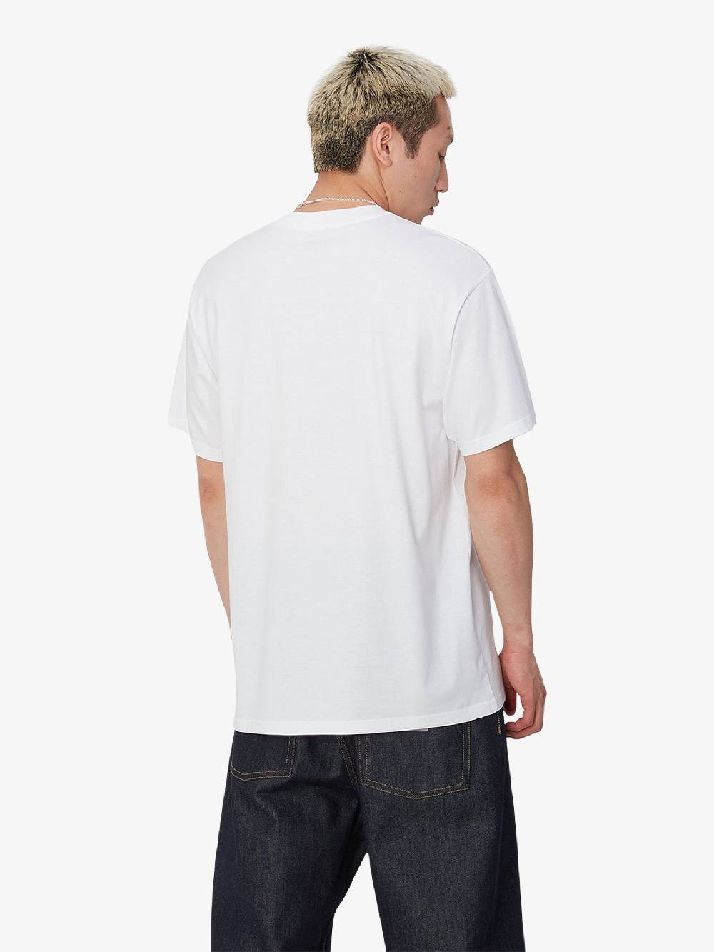 CARHARTT WIP T-shirt S/S Amour Pocket I033675_ uomo cotone bianco Italia