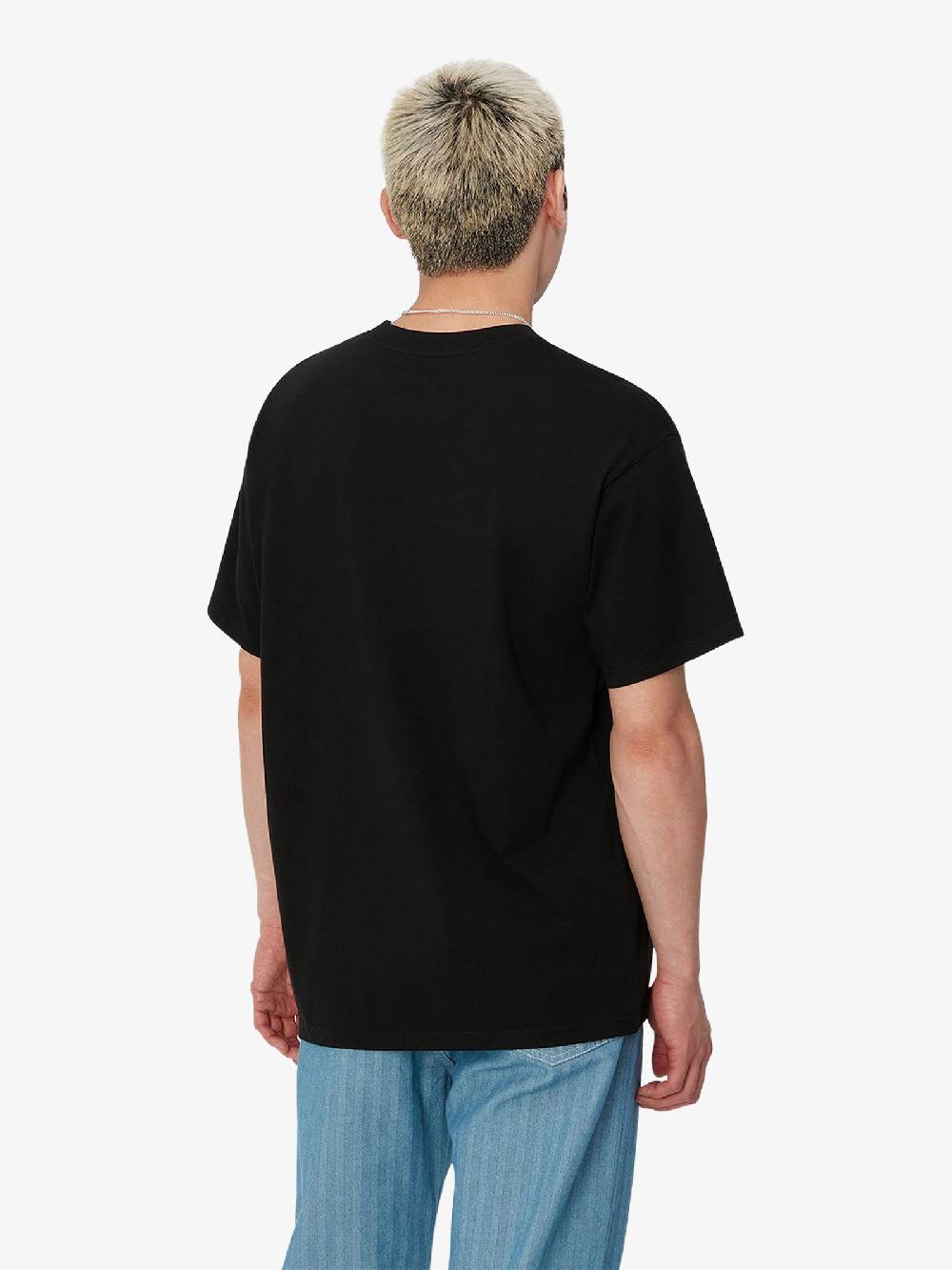 CARHARTT WIP T-shirt S/S Amour Pocket I033675_ uomo cotone nero 2025