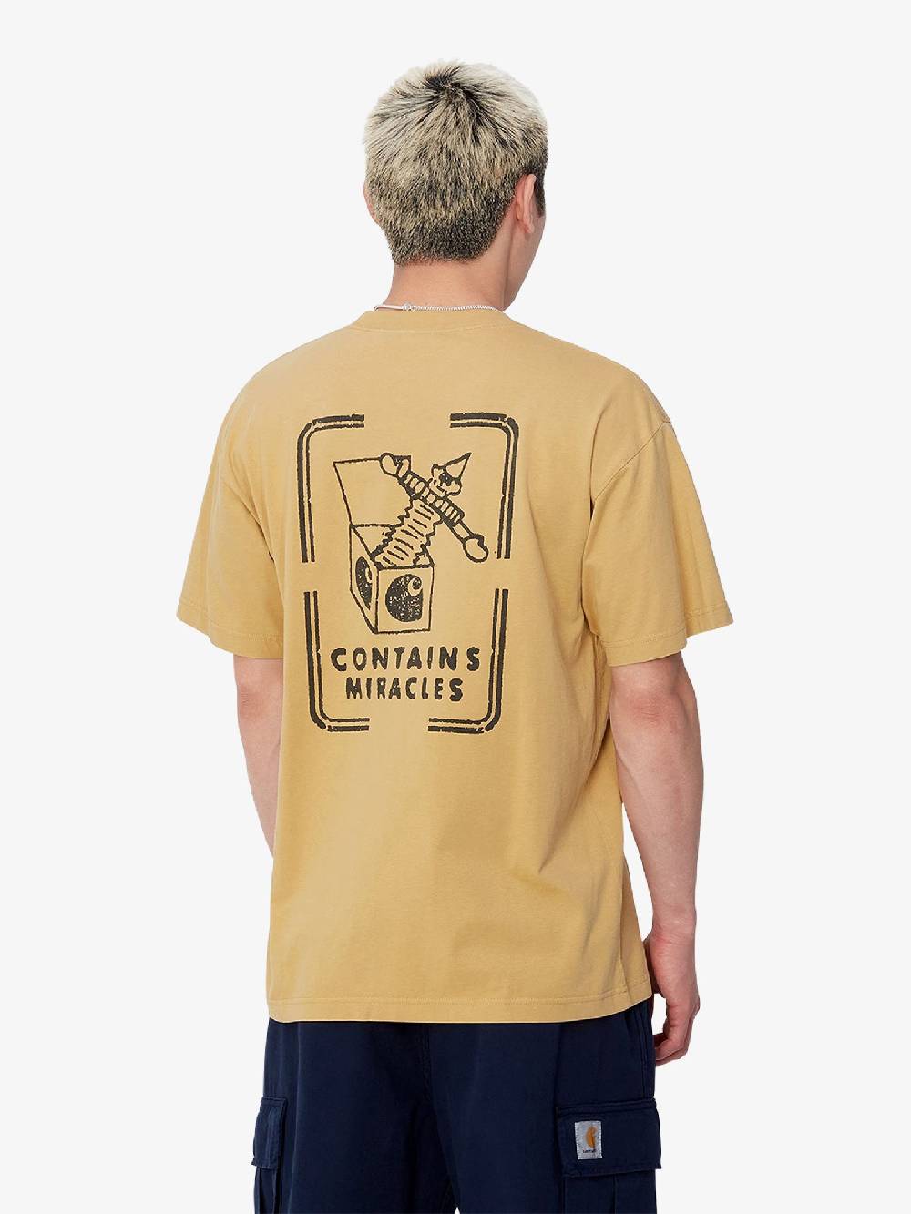 CARHARTT WIP T-shirt S/S Stamp I033670_ uomo cotone beige Nuovo