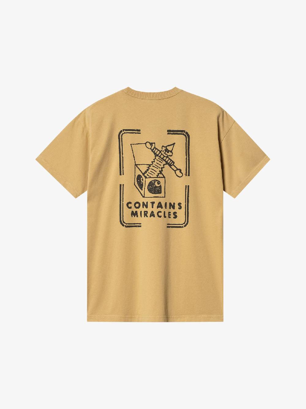 CARHARTT WIP T-shirt S/S Stamp I033670_ uomo cotone beige Nuovo