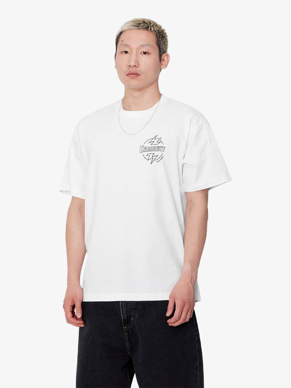 CARHARTT WIP T-shirt S/S Ablaze I033639_ uomo cotone bianco Promozione
