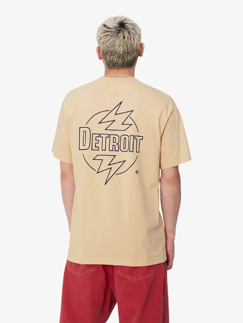 CARHARTT WIP T-shirt S/S Ablaze I033639_ uomo cotone beige Spedizione Gratuita