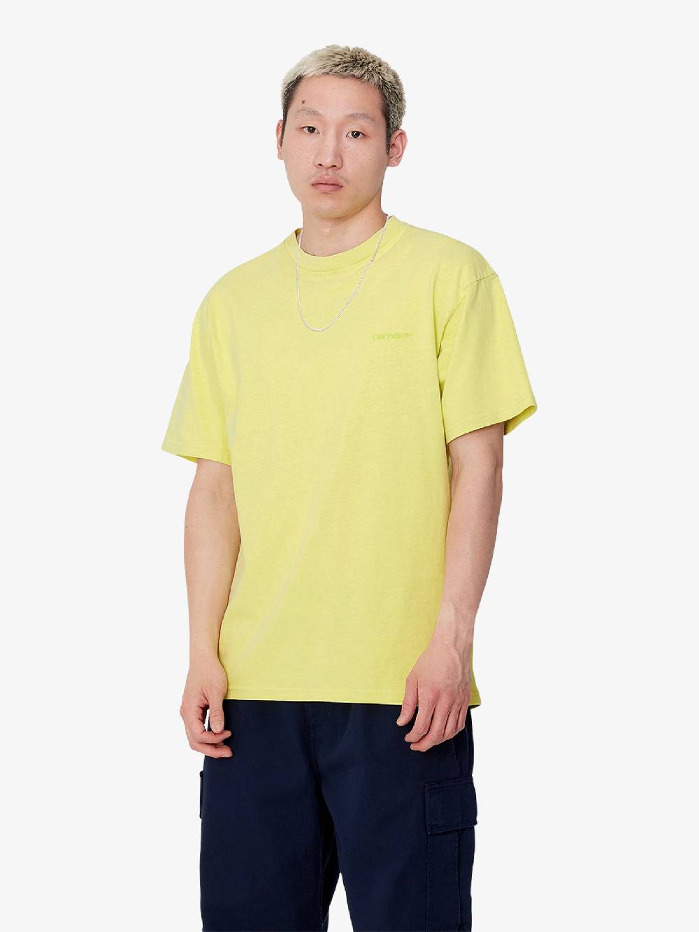 CARHARTT WIP T-shirt S/S Duster Script I033622_ uomo cotone giallo Negozi Online