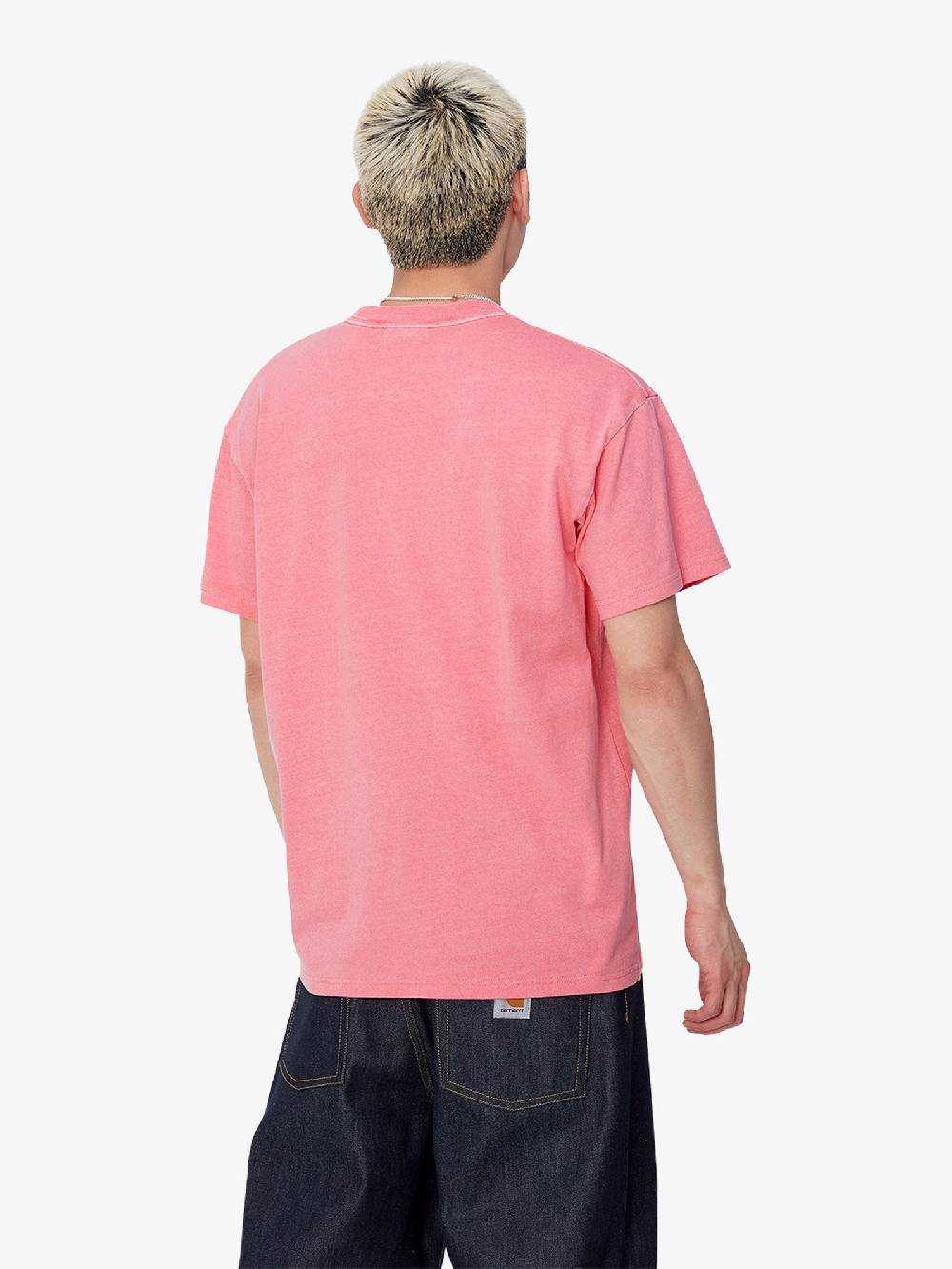 CARHARTT WIP T-shirt S/S Duster Script I033622_ uomo cotone rosa Consegna Veloce