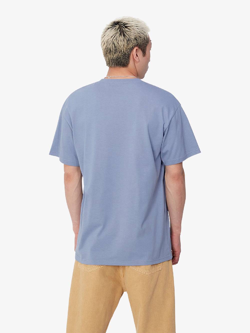 CARHARTT WIP T-shirt S/S Chase T-Shirt I026391_ uomo cotone blu Affare Del Giorno