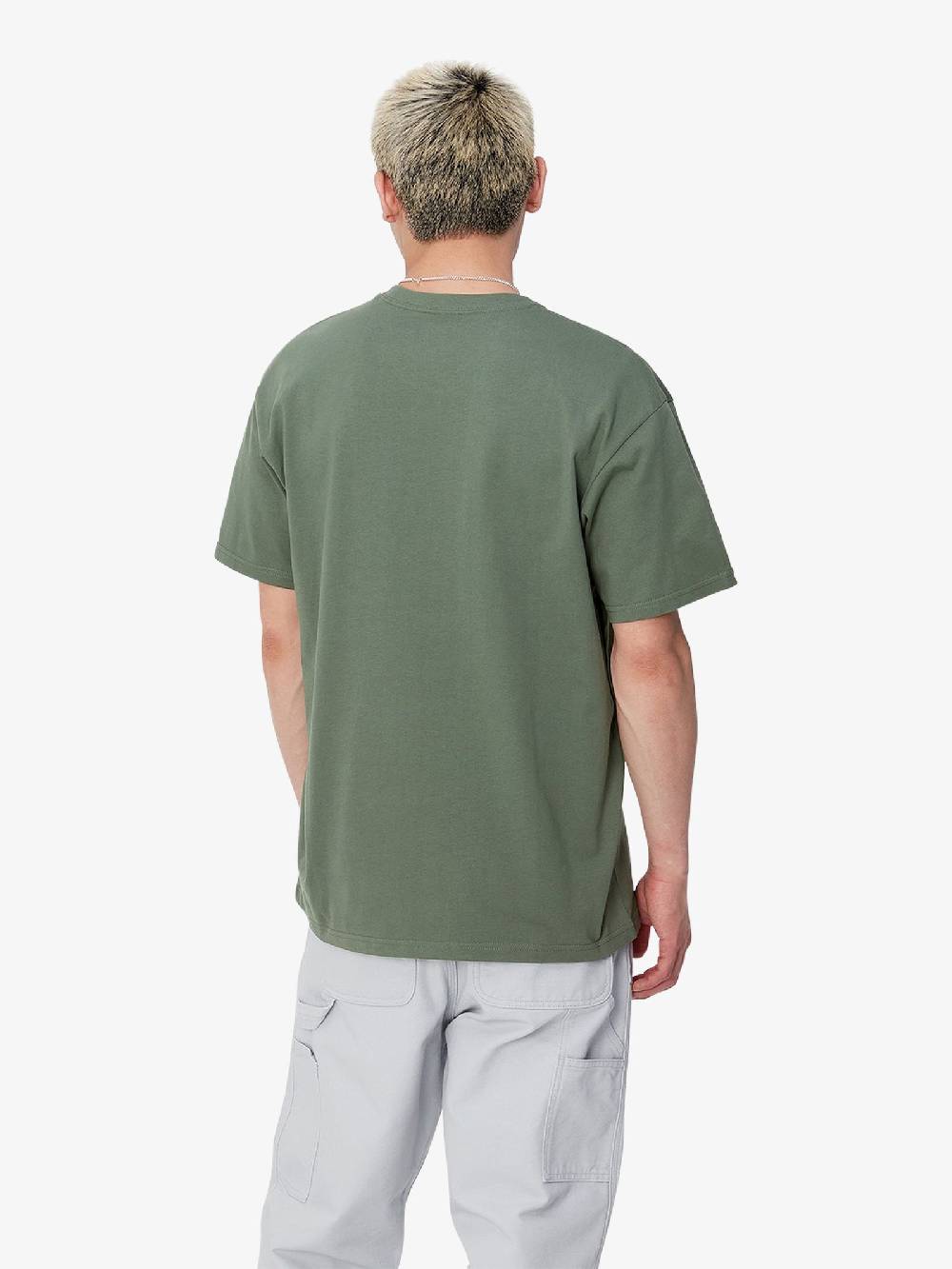 CARHARTT WIP T-shirt S/S Chase T-Shirt I026391_ uomo cotone verde Prezzo Ridotto