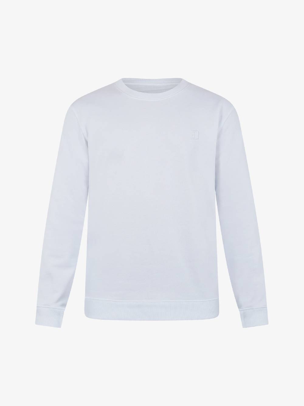 DONDUP Felpa girocollo in jersey di cotone UF641 KF0196U FS6 DU uomo bianco Convenienza