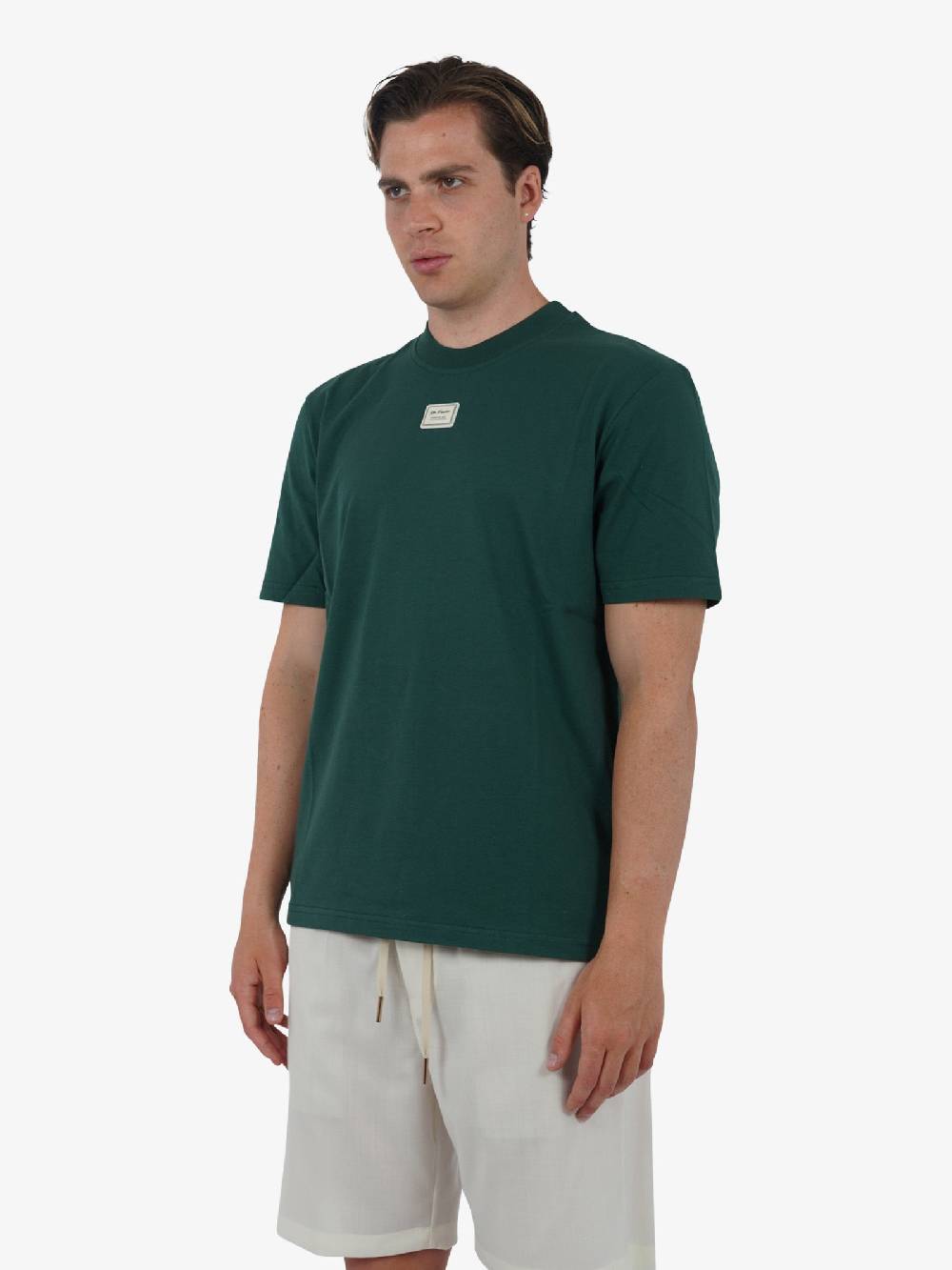 YES LONDON T-shirt XM4116 uomo cotone verde Offerta