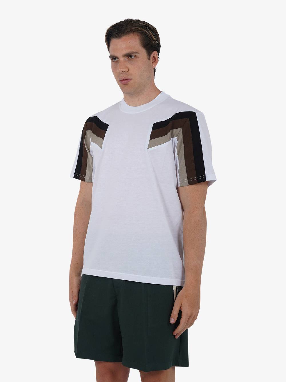 PRET A PORTER T-shirt girocollo con stampa M9M2752 uomo cotone bianco Online