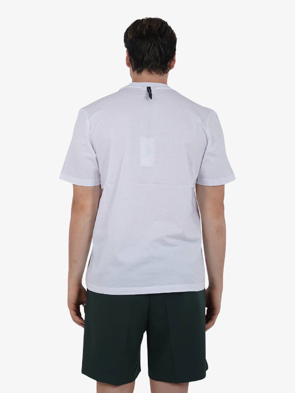 PRET A PORTER T-shirt girocollo con stampa M9M2752 uomo cotone bianco Online
