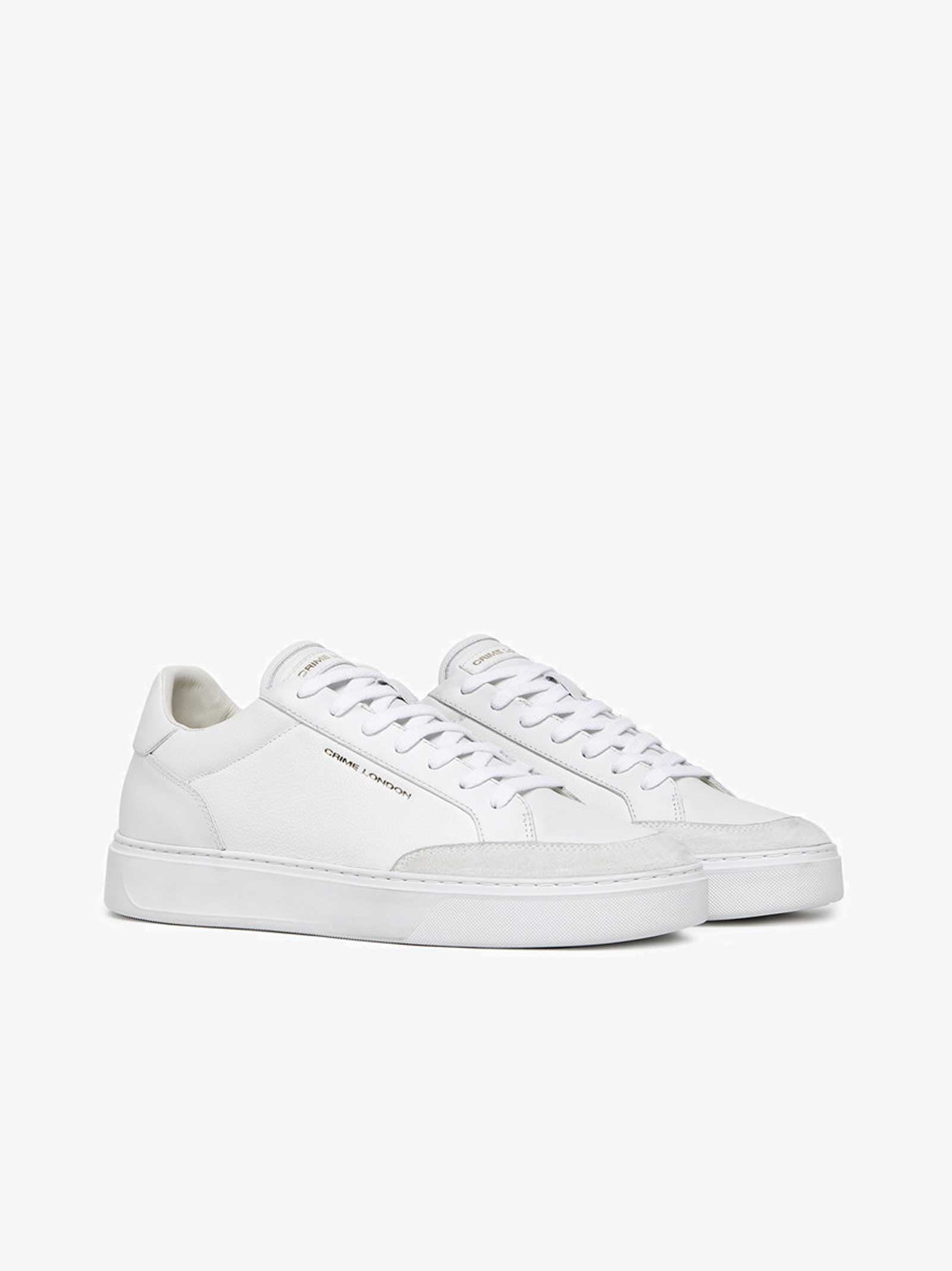 CRIME LONDON Sneakers Eclipse 17670PP6 uomo pelle bianco In Vendita