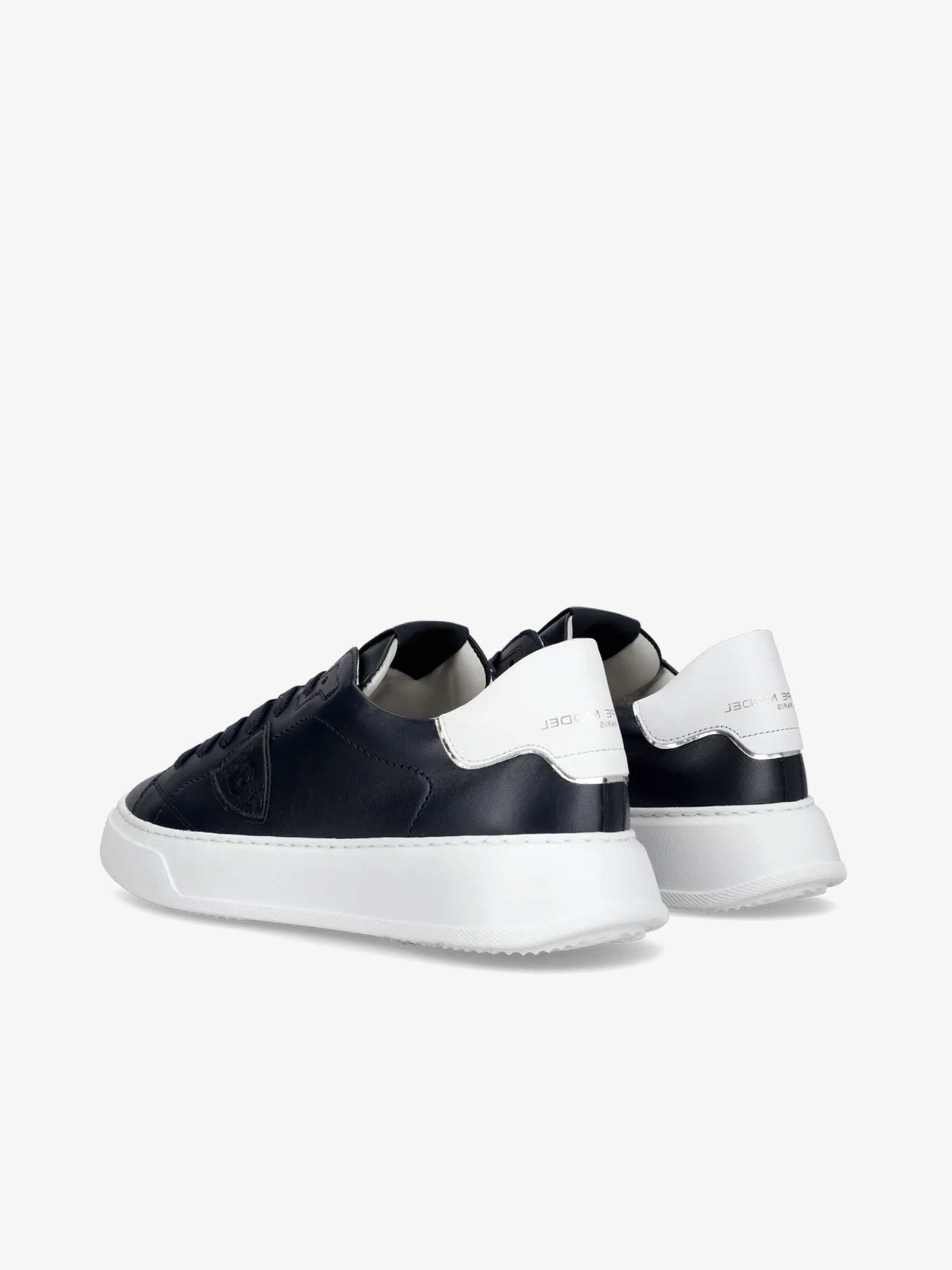 PHILIPPE MODEL Sneakers Temple Low BTLU uomo pelle blu Nuova