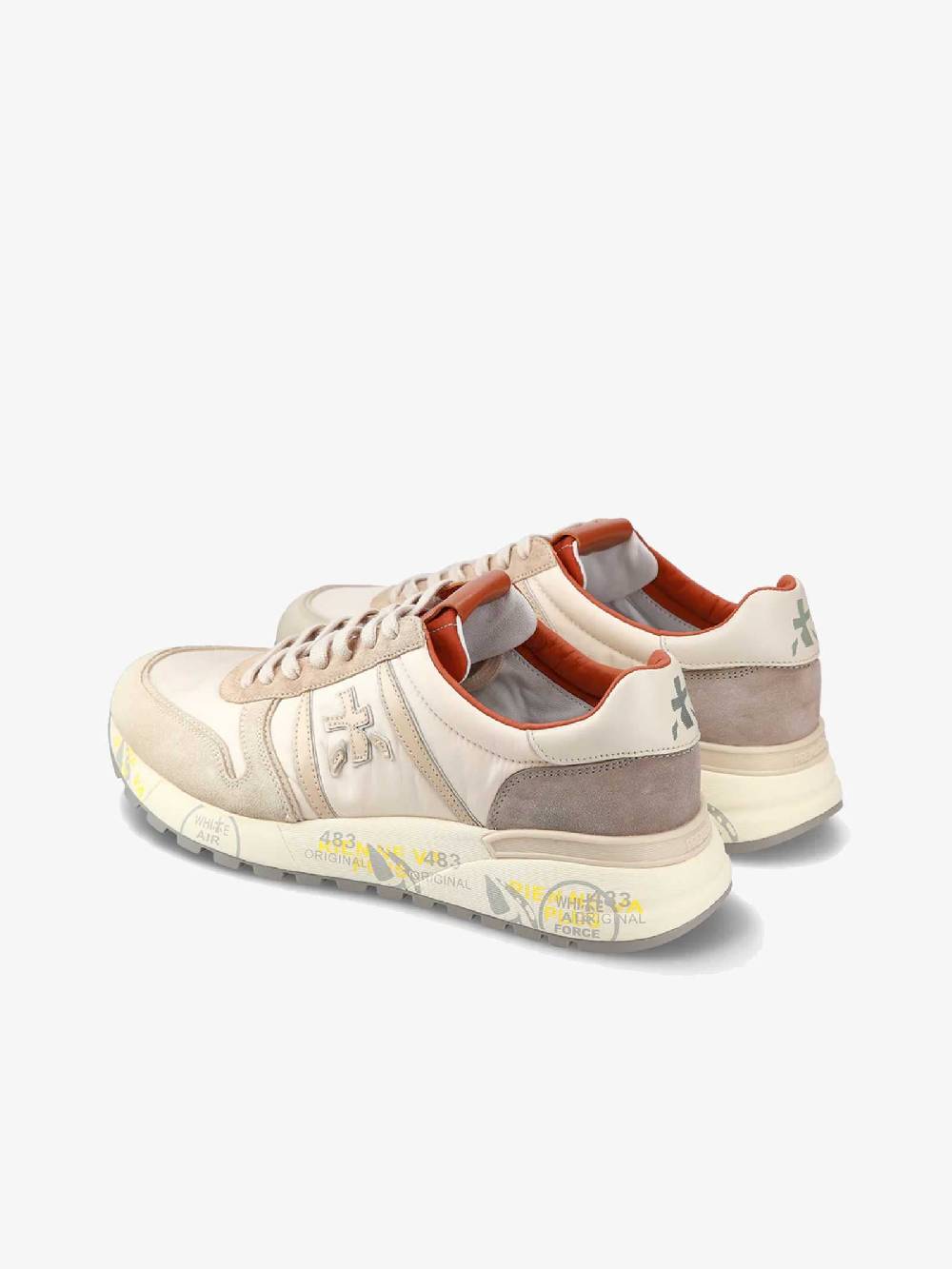 PREMIATA Sneakers LANDER 6633 uomo pelle beige Spedizione Gratuita