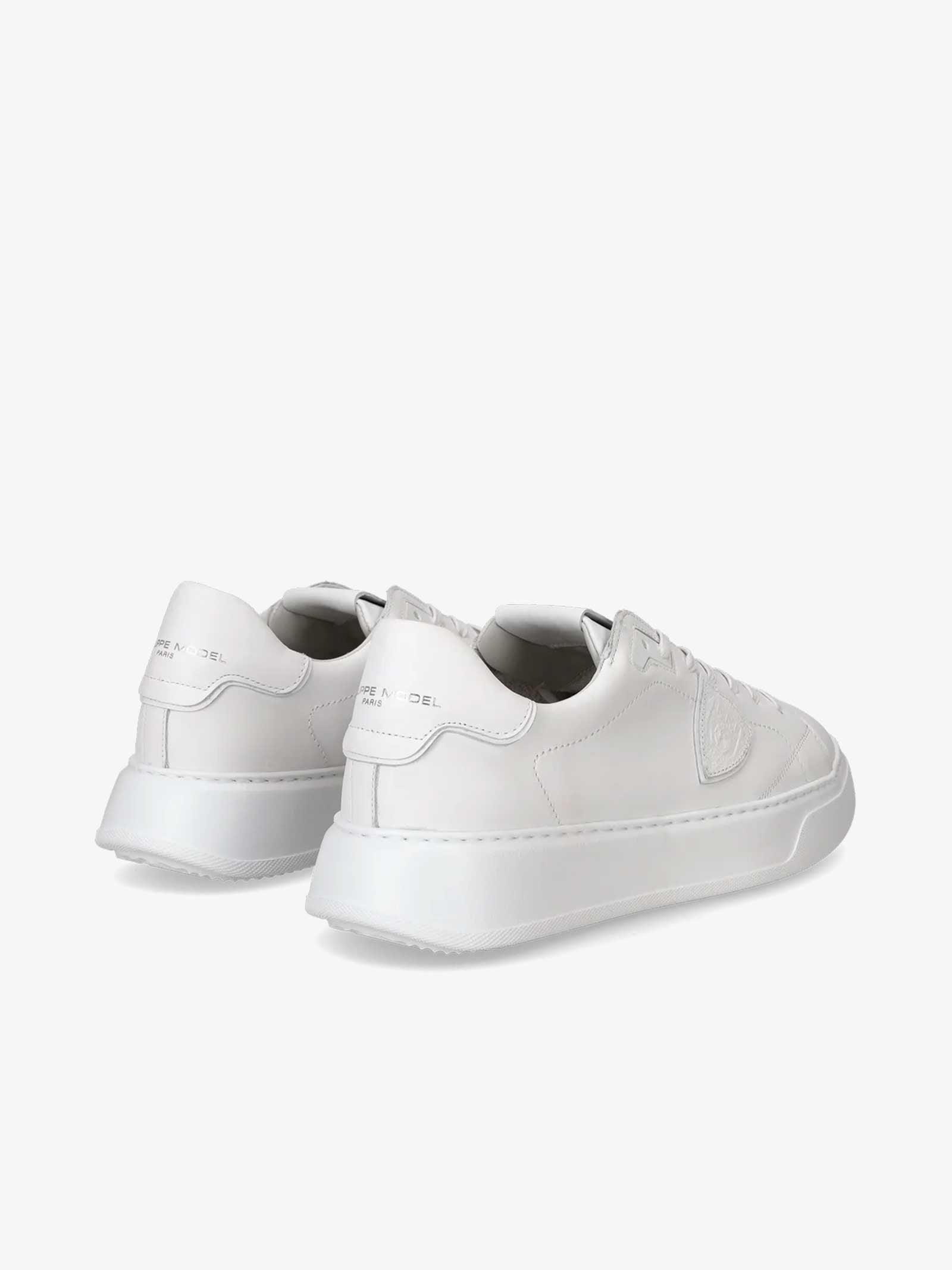 PHILIPPE MODEL Sneakers Temple Low BTLU uomo in pelle bianco Pezzi Unici