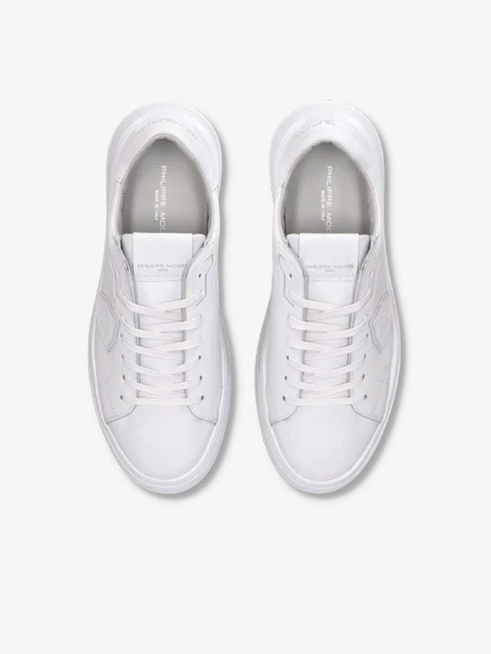 PHILIPPE MODEL Sneakers Temple Low BTLU uomo in pelle bianco Pezzi Unici